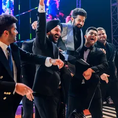 Pure joy and celebration from the groom's squad. These are the moments that make a wedding unforgettable.