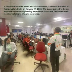 Our workshops begin by establishing a foundation of awareness. Here, I am addressing the staff at Bharti AXA, discussing the importance of mindset and proactive strategies for personal safety in and out of the office.