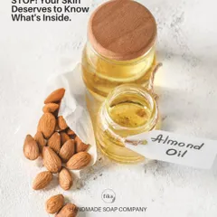 Stop. Your skin deserves to know what's inside. I believe in transparency, which is why I focus on pure, natural ingredients like this cold-pressed almond oil. No fillers, no harsh chemicals, just pure goodness.