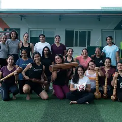 The amazing community of women after a powerful session. We are a bridge connecting women to their physical culture heritage, helping them build strength, mobility, and endurance.