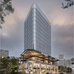 A symphony of steel and glass, Horizon Tower rises as a beacon of modern architecture. The design combines a sleek glass tower with a multi-level retail podium, creating a vibrant mixed-use development.