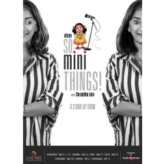 The final tour poster for Aiyyo Shradha's show, demonstrating how the character avatar becomes a central part of the brand identity for an event or campaign.