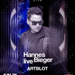 Another version of the flyer for the Hannes Bieger live event, a night that was all about deep, authentic techno.