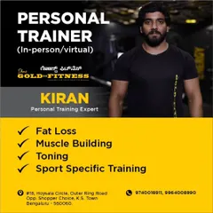 Meet Kiran, one of our professional personal trainers. He is an expert in creating programs for fat loss, muscle building, toning, and sport-specific training.