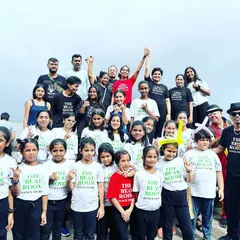 A proud group photo after a successful flash mob. The energy and teamwork involved in these surprise performances create a special bond within our community.
