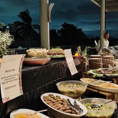 A view of our Mezze bar and buffet setup for a traditional Arangetram at the Bangalore International Centre. We are experienced in catering for cultural and milestone events.