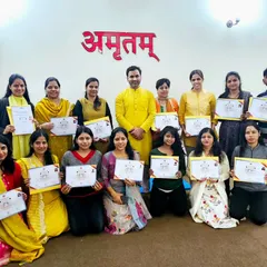A proud moment with our newly certified yoga teachers. Each certificate represents months of dedicated practice, study, and personal transformation.