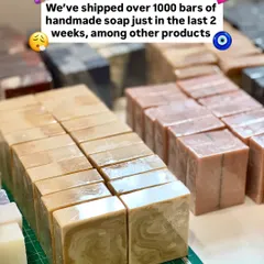 We shipped over 1000 bars of handmade soap in just two weeks! This is a testament to the hard work of our small team and the amazing support from all of you.