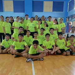 The full squad from our 2022 summer camp. This group includes players from our kids, teens, and adult badminton coaching batches, all training together under one roof.
