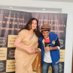 Sharing a laugh with the actress on the red carpet. My interactive style ensures that interviews are more like conversations, making them engaging for everyone.