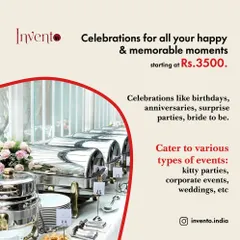 I cater to all your happy and memorable moments, with packages starting at Rs. 3500. This is perfect for birthdays, anniversaries, surprise parties, and even corporate events.