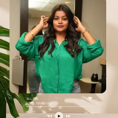 The final reveal. A gorgeous hair transformation featuring a global color base and strategically placed highlights, styled into soft waves to showcase the multi-tonal beauty.