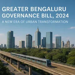 This image of Bengaluru's skyline represents the urban transformation envisioned by the Greater Bengaluru Governance Bill, 2024. I analyze such legislation to advise my clients on how future governance changes will impact their property rights and investments.