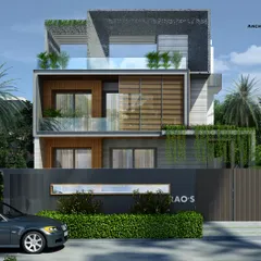 For this residence, we used a combination of wood cladding, expansive glass, and an integrated vertical garden. This approach softens the structure's modern lines and creates a private green oasis for the inhabitants.