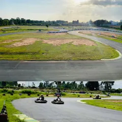 An expansive view of our circuit, showing the winding turns and open spaces. It's a playground for anyone who loves to drive.