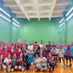 Our badminton family celebrating a great performance at the Mumbai Inter Parish BCS event. The energy and support for each other were incredible.