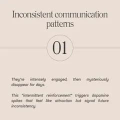 **Here is how to spot emotional unavailability in the first three dates.** Look for inconsistent communication patterns, where they are intensely engaged then disappear. Notice if they keep conversations surface-level, avoiding vulnerability. Vague future plans and how they talk about their exes are also major clues.