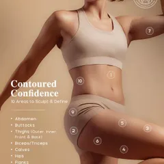 Your confidence, contoured. Emsculpt NEO is engineered for precision, allowing me to sculpt and define 10 different areas of the body. From the abdomen and buttocks to biceps and calves, we can create a plan that targets your specific goals.
