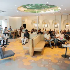 The audience for Rameshwar Jaiswal's "Khayaal Zindagi" launch, a diverse group of literary lovers completely absorbed in the conversation.