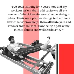 Mohit has been training for 7 years and loves adding variety to his sessions. He finds it most rewarding when he sees positive changes in his clients' bodies and helps them recover from pain and injuries.