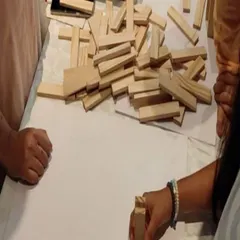 A close-up from our workshop at Little Kingdom. Even with just a few blocks, participants begin to explore ideas and collaborate, demonstrating how accessible and intuitive our activities are for everyone.