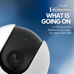 I help you know what is going on, not just see it. Our camera provides Full HD recording, a panoramic PTZ view, and a two-way voice call feature for complete awareness.
