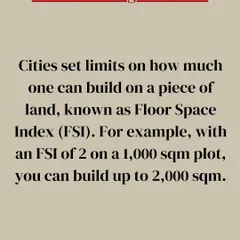 To understand TDR, you first need to know about Floor Space Index (FSI), also known as FAR. Cities set FSI limits to control the density of construction. For example, an FSI of 2 on a 1,000 sqm plot allows for 2,000 sqm of buildable area.