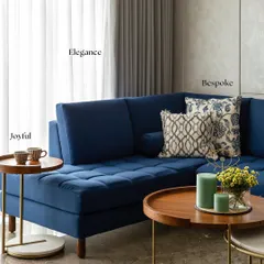 Our design ethos is centered on creating spaces that are Bespoke, Elegant, and Joyful. We achieve this through custom craftsmanship, a careful selection of materials, and a deep understanding of our clients' lifestyles to evoke happiness and contentment.