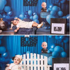 Who's the boss? This 'Boss Baby' themed photoshoot is full of fun and attitude, with a custom backdrop and props to make your little one the star of the office.
