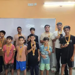 The victorious young boxers from our academy. Each medal represents countless hours of training, sweat, and dedication.