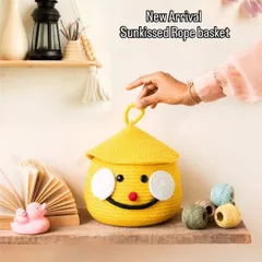 This sunkissed yellow rope basket is a new arrival. It's perfect for storing small toys or as a cheerful base for a gift hamper.