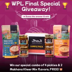 To celebrate the WPL 2025 Final, we are hosting a fun giveaway. Guess the iconic cricket moments from the emojis and win our special "Kalpana ki Pasand" combo for free.