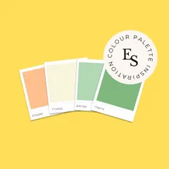 A fresh and natural color palette inspiration. The mix of peach, light yellow, and green tones is perfect for brands focused on health, wellness, or organic products, creating an earthy and vibrant look.