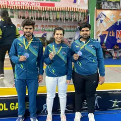 Success at the 67th National School Games in Jammu. Our U-19 fencers representing Delhi with their silver and bronze medals, a result of their consistent effort and training.