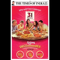 It's always a thrill to see my work in a major publication. This was a front-page print ad in the Times of India for Licious, where I played the part of a family man enjoying a celebratory meal. This kind of character work for print campaigns is something I really enjoy.