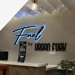 A look at the sleek design of our in-house cafe, Fuel by Urban Fork, where you can grab nutritious post-workout refreshments.