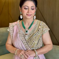 A mother’s grace shines brightest on her son’s special day. We created a timeless, elegant look to enhance her natural beauty for the Gautrej ceremony.