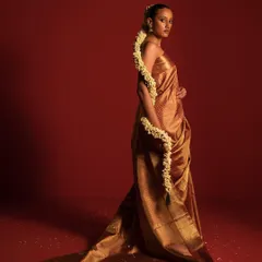 The saree is a canvas of endless possibilities. For this campaign, I focused on a modern interpretation of traditional elegance, using a rich, golden Kanchipuram silk saree and minimalist styling to create a look of pure grace.
