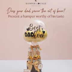 Does your dad savor the art of beer? This hamper is worthy of his taste. It includes a selection of Corona beers, beautifully arranged in a stylish bucket and topped with a "Best Dad Ever" balloon.