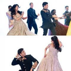 From group performances to a playful couple's dance, these shots from Apoorva and Nagraj's Sangeet capture the joy and energy of the evening.