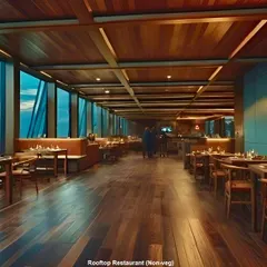 A rendering of a proposed rooftop restaurant as part of our conceptual design for the Russell Market upgrade. The design aimed to create new public amenities and commercial spaces to ensure the market's continued vitality.