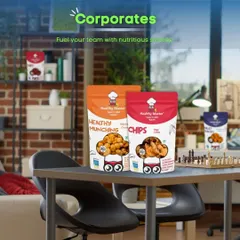 Fuel your team with snacks that are both nutritious and delicious. Our corporate snack solutions are designed to boost energy and productivity, making the office a healthier place to be.