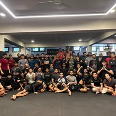 The squad training hard in support of our fighter Anshul Jubli as he prepares for war. When one of us fights, we all fight.