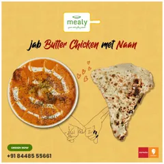 A match made in heaven: our creamy Butter Chicken with soft, fluffy Naan. This is just one of the many classic combinations we offer for your party and event catering needs.