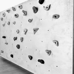 I had this climbing wall custom built for little hands and feet. Climbing teaches hand, eye, and foot coordination as children must look, plan, and then move. It is a fantastic way to build physical strength, grip, and balance.