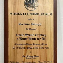 It was a great honor to receive the "Iconic Women Creating a Better World for All" award at the Women Economic Forum. I am grateful for the recognition and the opportunity to be part of such an inspiring platform.