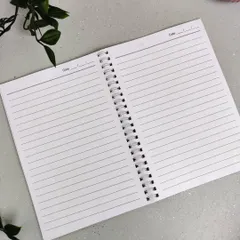 Here's a look inside my notebooks. They all have clean, double-sided ruled pages with a space for the date, making them practical for daily journaling or note-taking.