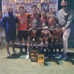 Our U15 champions celebrating their victory at the Passion Perfect tournament.