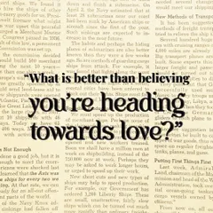 A beautiful thought from Caleb Azumah Nelson's "Open Water": "What is better than believing you're heading towards love?"