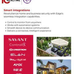 IC Realtime's EDGE Line offers smart integrations with leading automation systems like Savant and Control4, allowing you to control and monitor your security from anywhere.